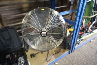 A Honeywell air circulation fan with three speed c