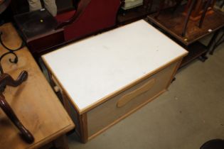 A large pine and MDF toy box