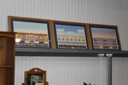 Three framed watercolour studies of Venetian scene