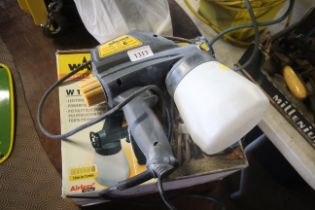 A Wagner W180p electric spray gun with original bo