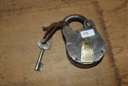 A padlock and key (158)