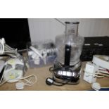 A Dualit food processor with attachments