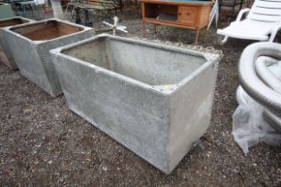 A large galvanised water tank measuring approx. 23