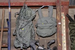A Camelbak Mystery Ranch bag and a Behemoth backpack