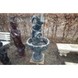 A large garden water feature in the form of two ch