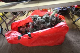 An artificial Christmas tree and quantity of tinse
