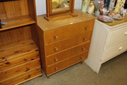 A G-plan style bedroom chest fitted four drawers
