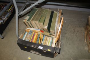 A box containing children Book of Knowledge and ot