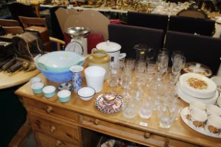 A collection of cut glass and other drinking glass