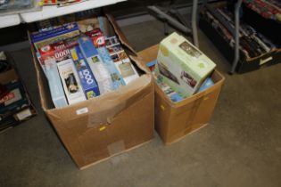 A boxes of various puzzles