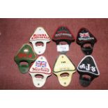 Seven advertising bottle openers (104)