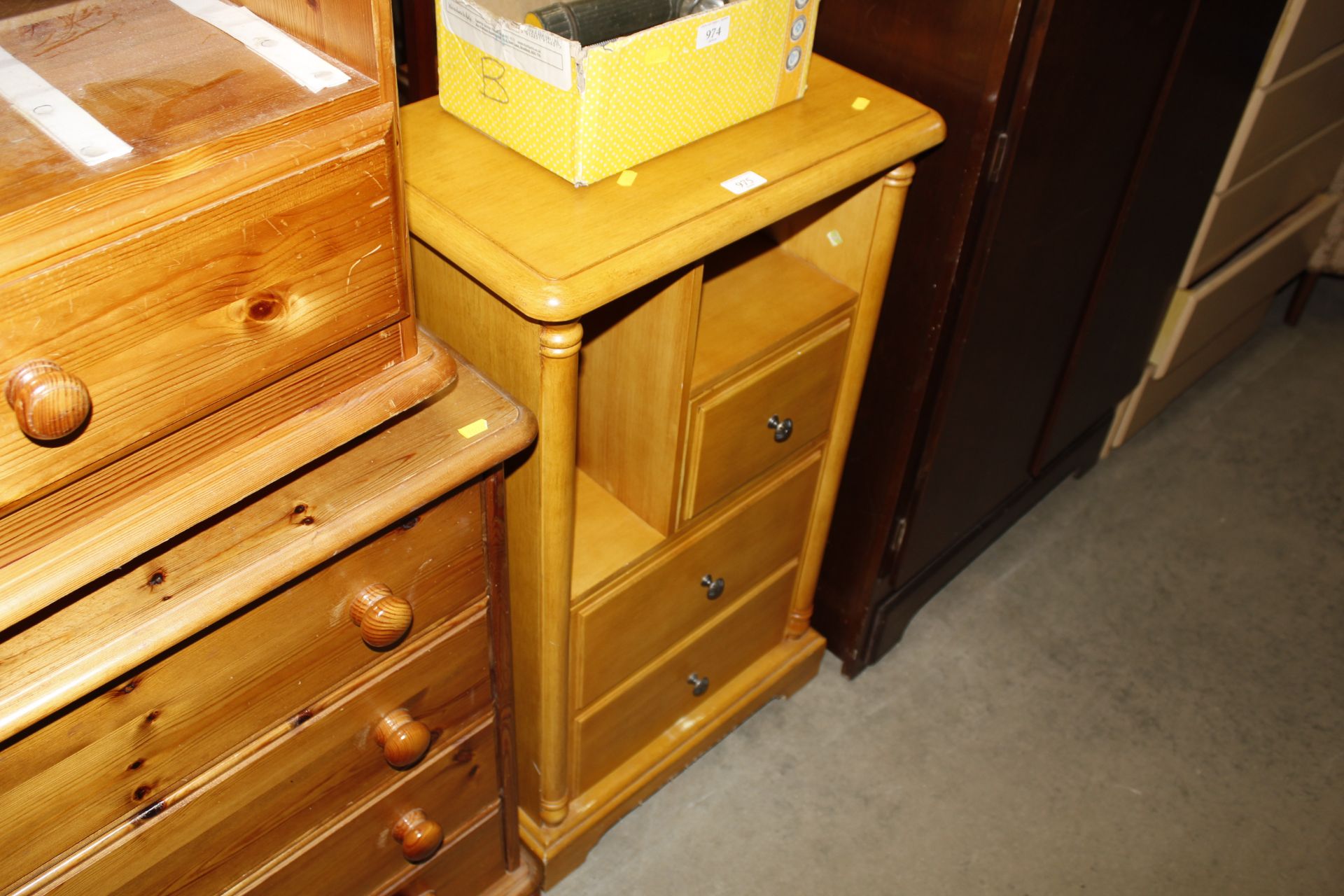 A modern cupboard fitted single drawer