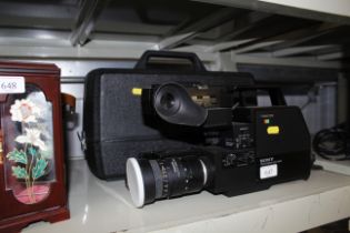 A Sony Trinicon video camera