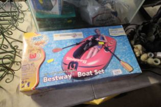 A Bestway inflatable boat set with original box