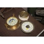 A brass cased ship's style saloon clock by Nautica