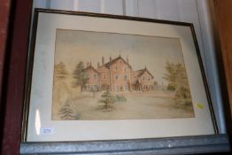 19th Century school, watercolour study of a countr