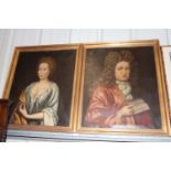 19th Century school, pair of portrait studies of a