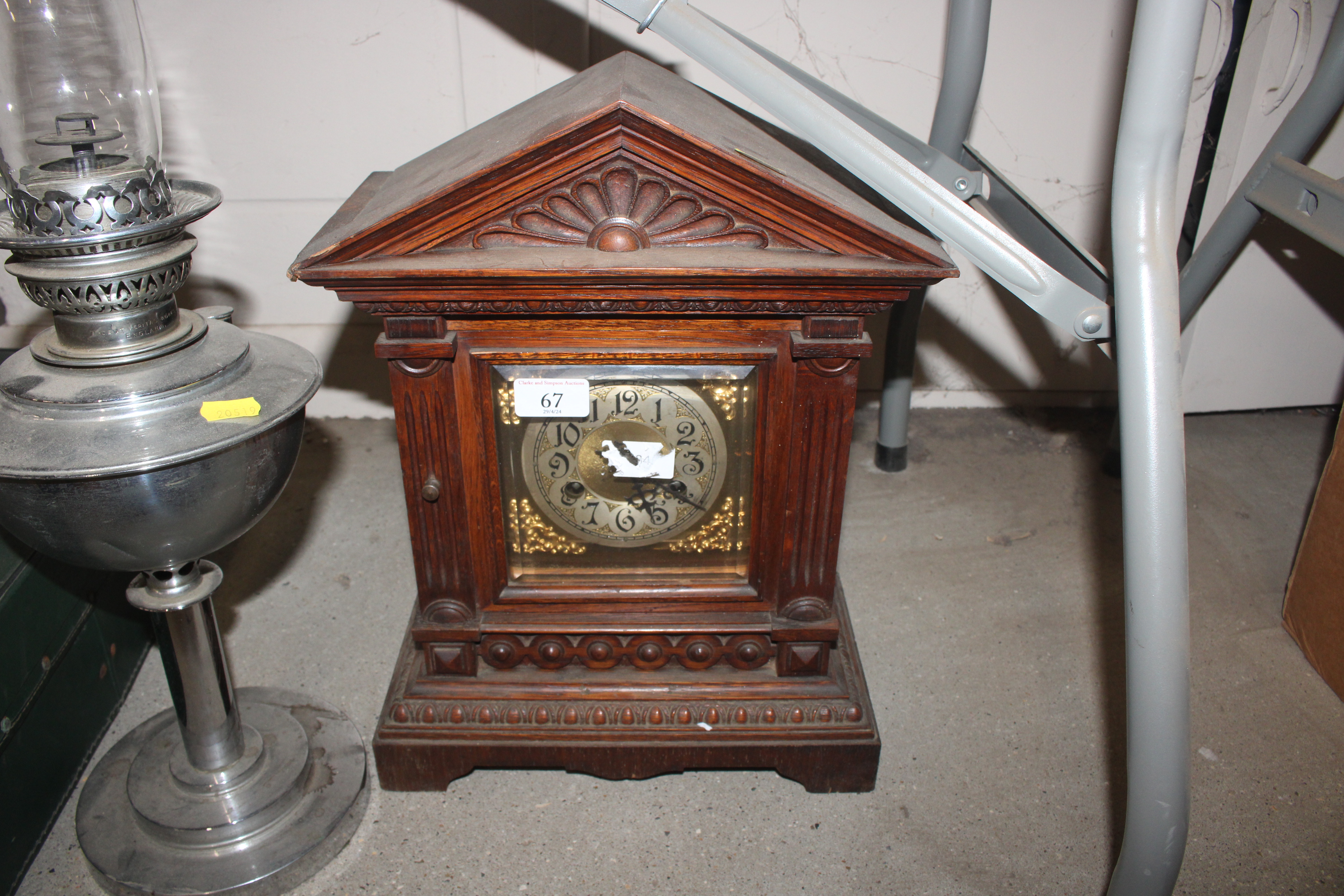 An Edwardian mantel clock; a small 1920's timepiec - Image 3 of 14