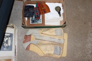 A box of various mixed militaria