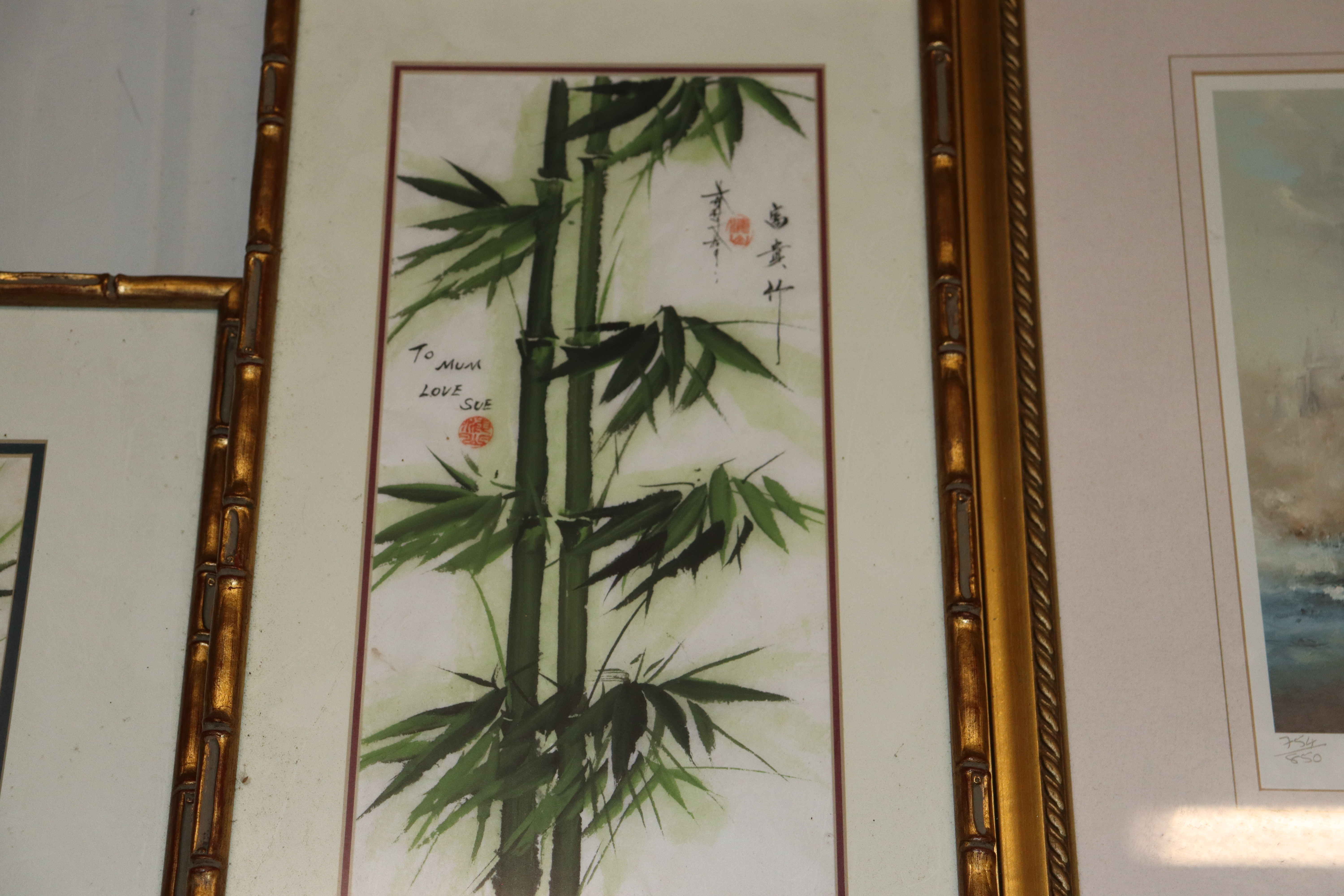 Two Chinese studies of bamboo shoots, signed and i - Image 2 of 6