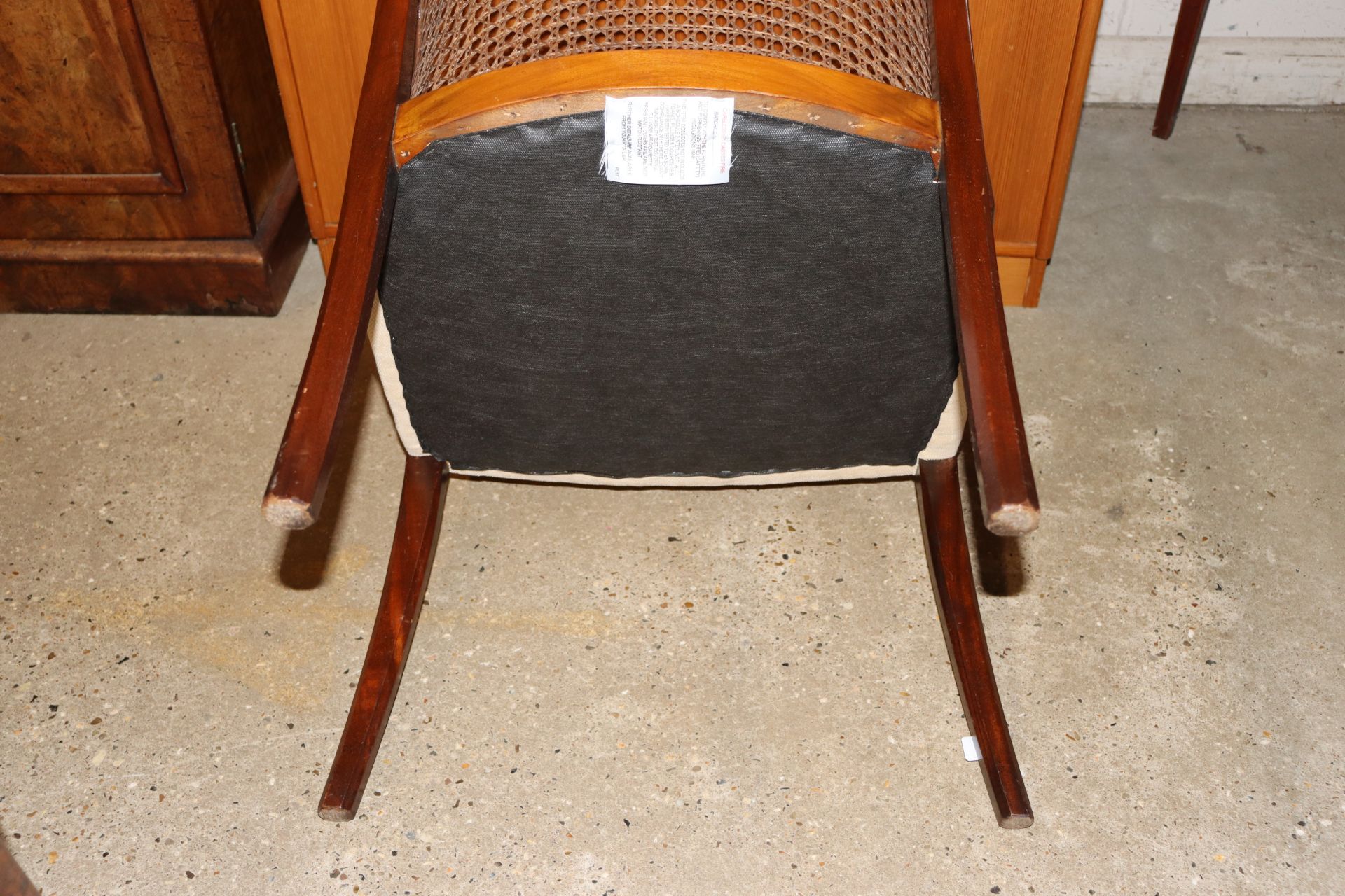 A mahogany cane back elbow chair - Image 4 of 4