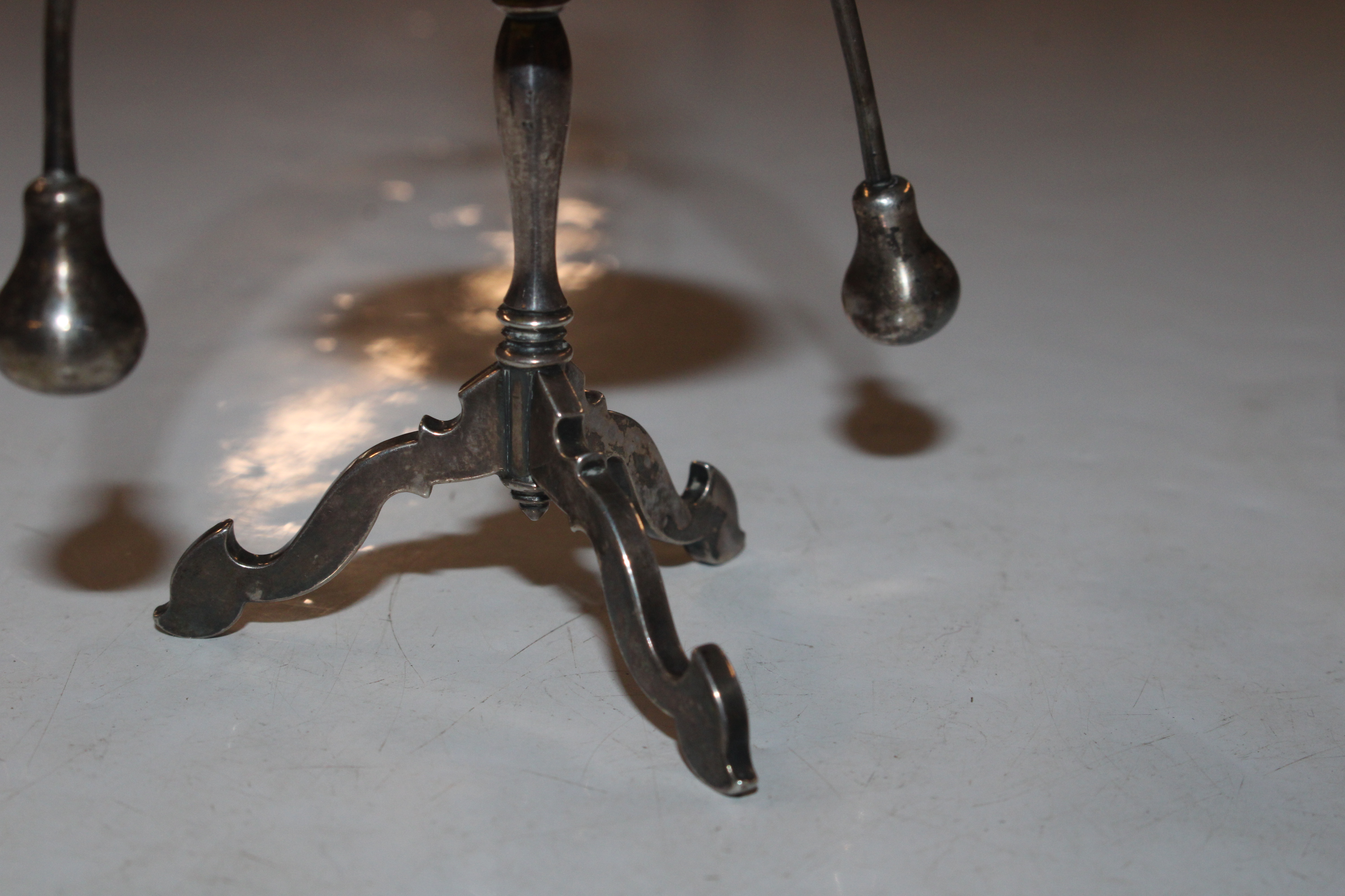 A Dutch silver roulette man, raised on tripod base - Image 8 of 11