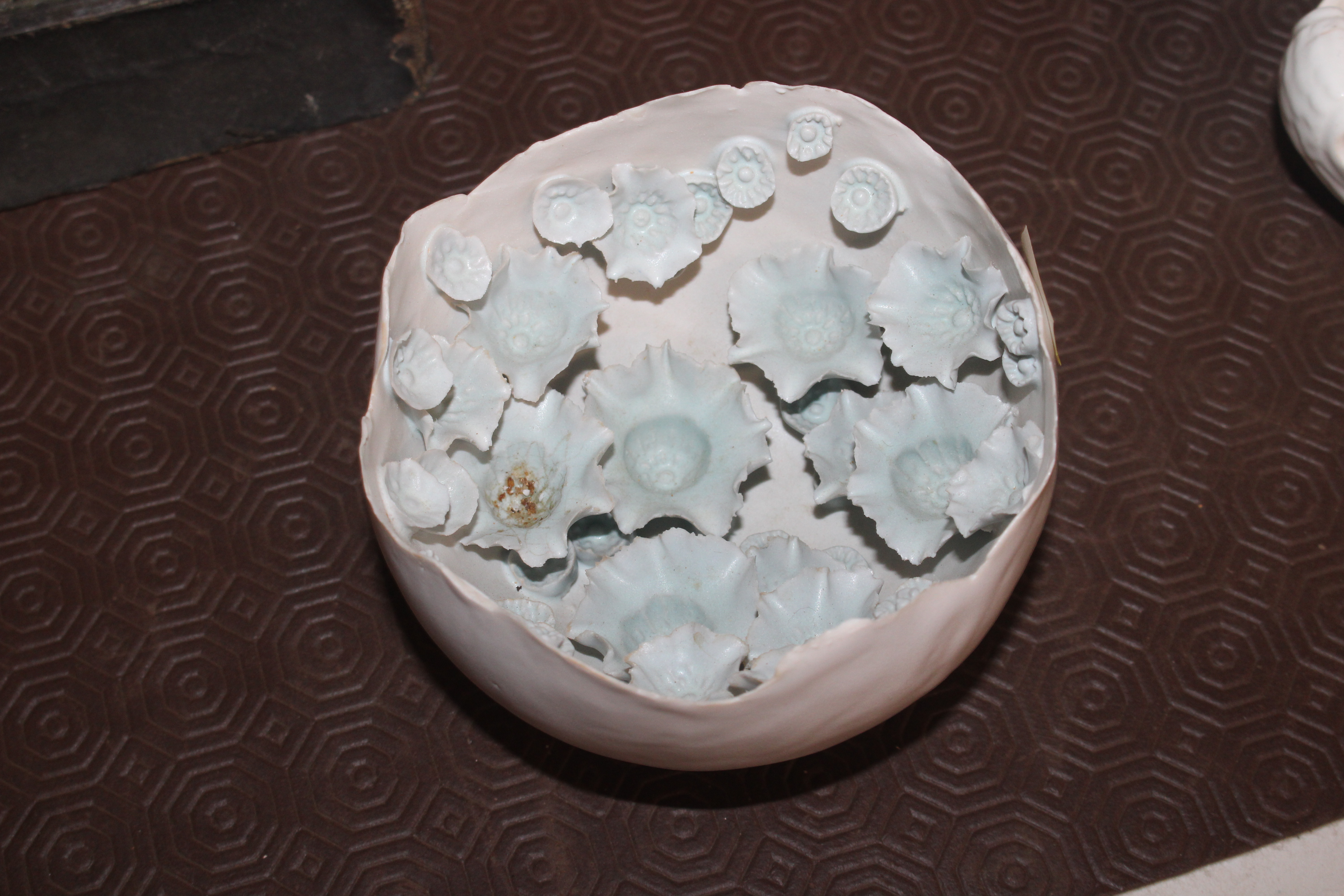 A Coalport blanc de chine dish; another similar; - Image 2 of 10