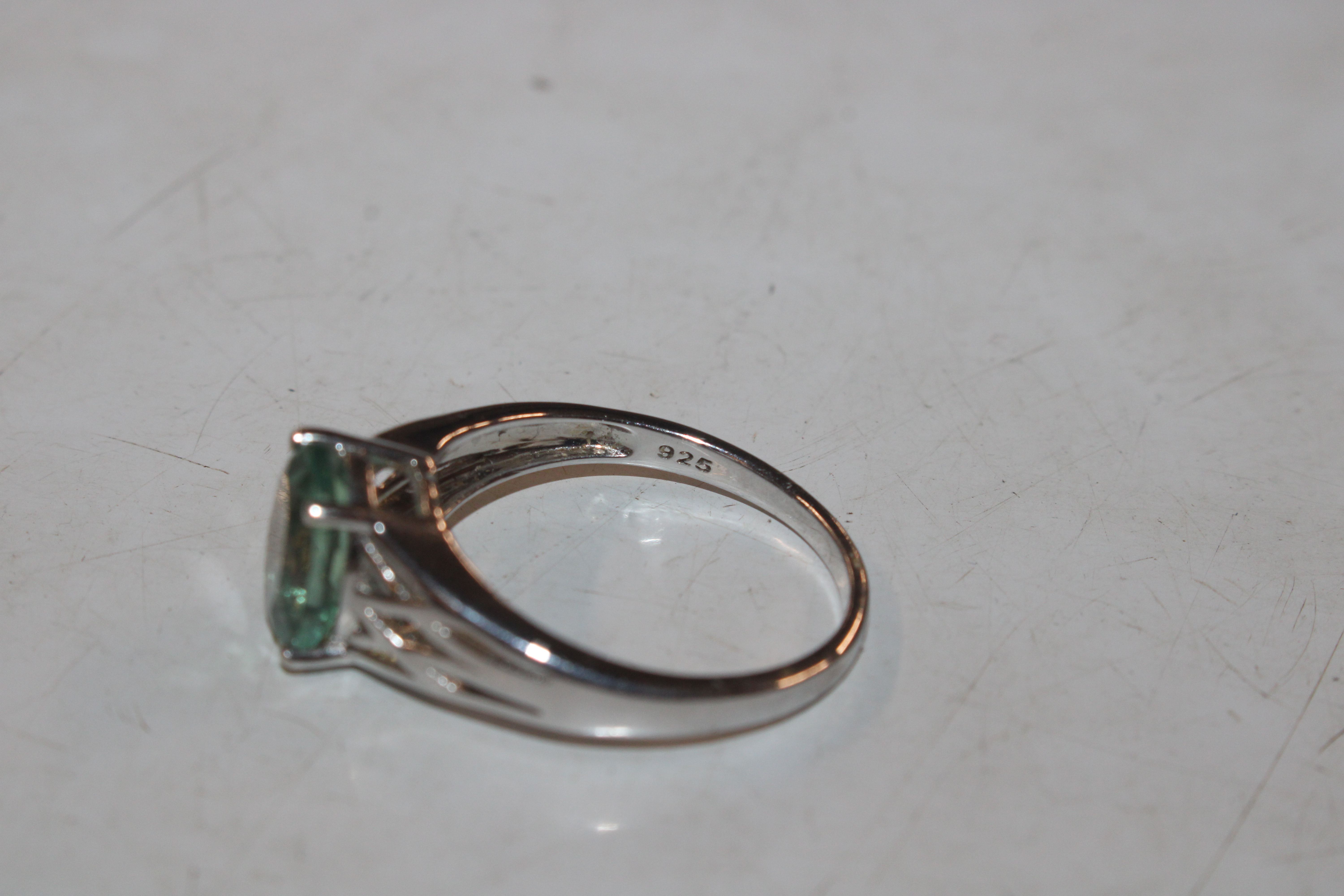 A Sterling silver and Grandiderite ring, size T/U - Image 5 of 6