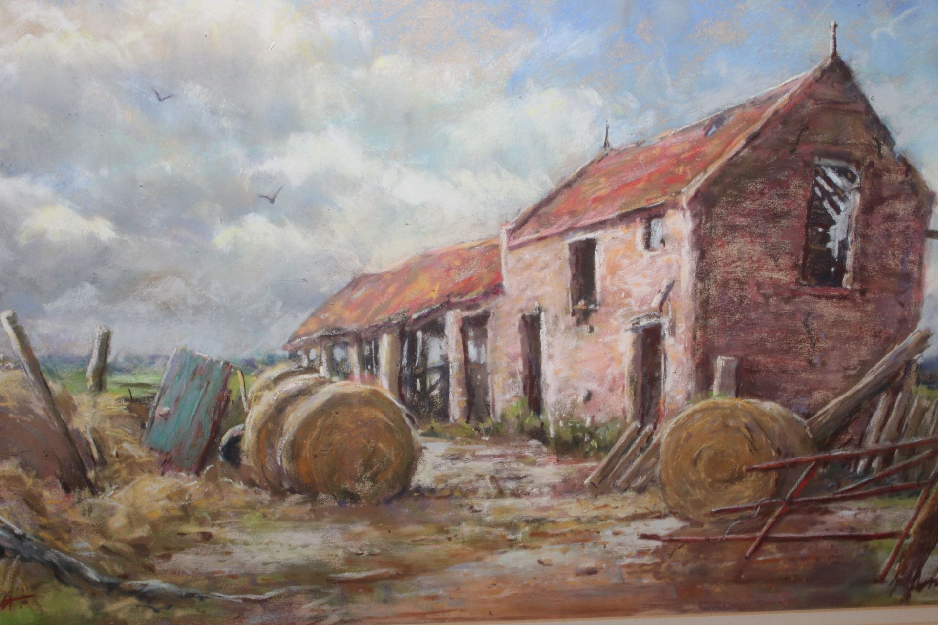 John Patchett, "Old Farmyard" signed and dated 199 - Image 2 of 3
