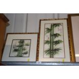 Two Chinese studies of bamboo shoots, signed and i