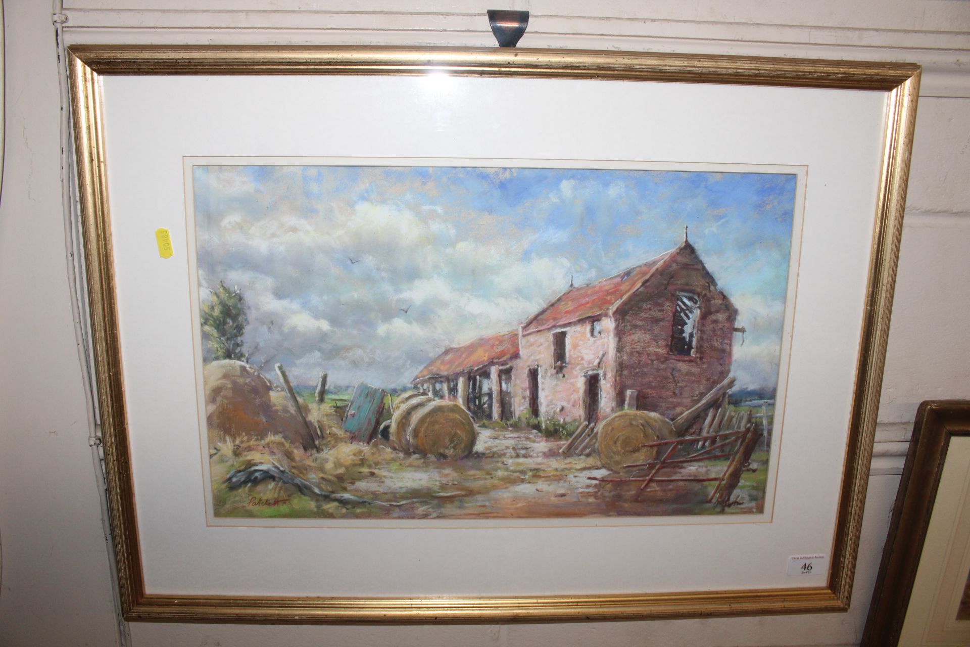 John Patchett, "Old Farmyard" signed and dated 199
