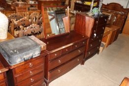 A Stag dressing chest fitted three short drawers a