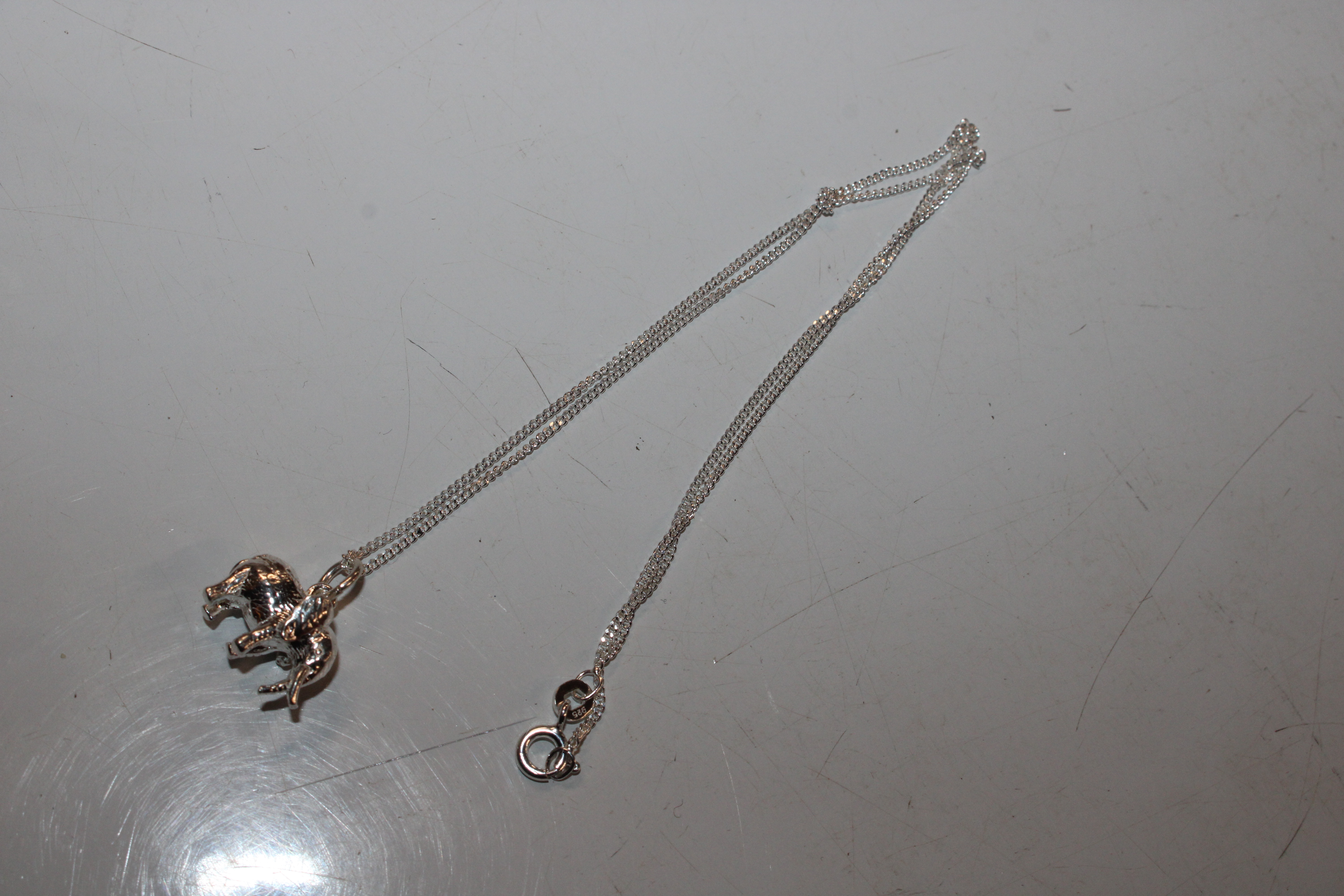 An ammonite necklace; two white metal bangles; a b - Image 21 of 29