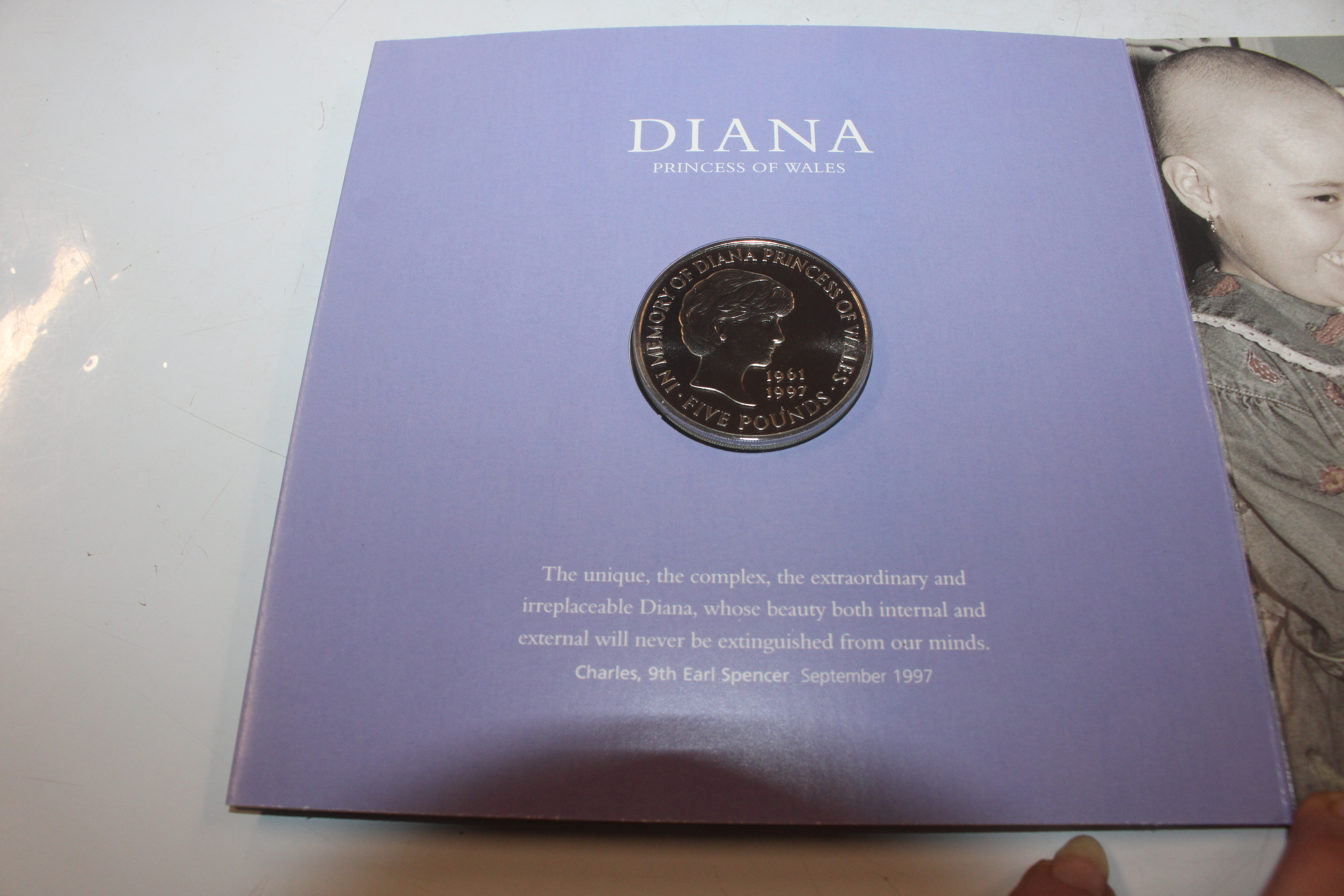 A Diana Princess of Wales memorial coin; a bag of - Image 2 of 5