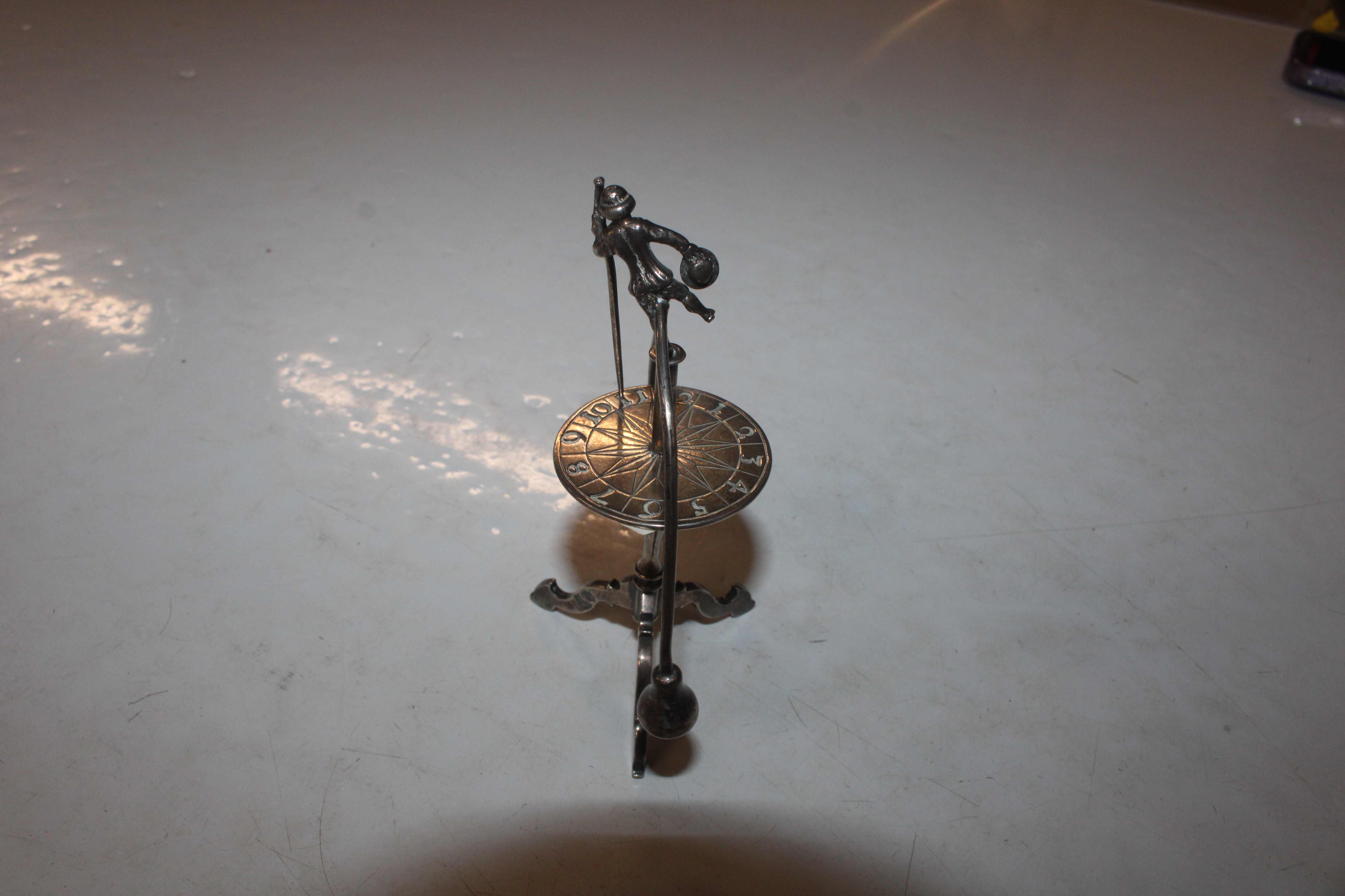 A Dutch silver roulette man, raised on tripod base - Image 4 of 11