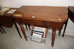A 19th Century mahogany fold-over tea table