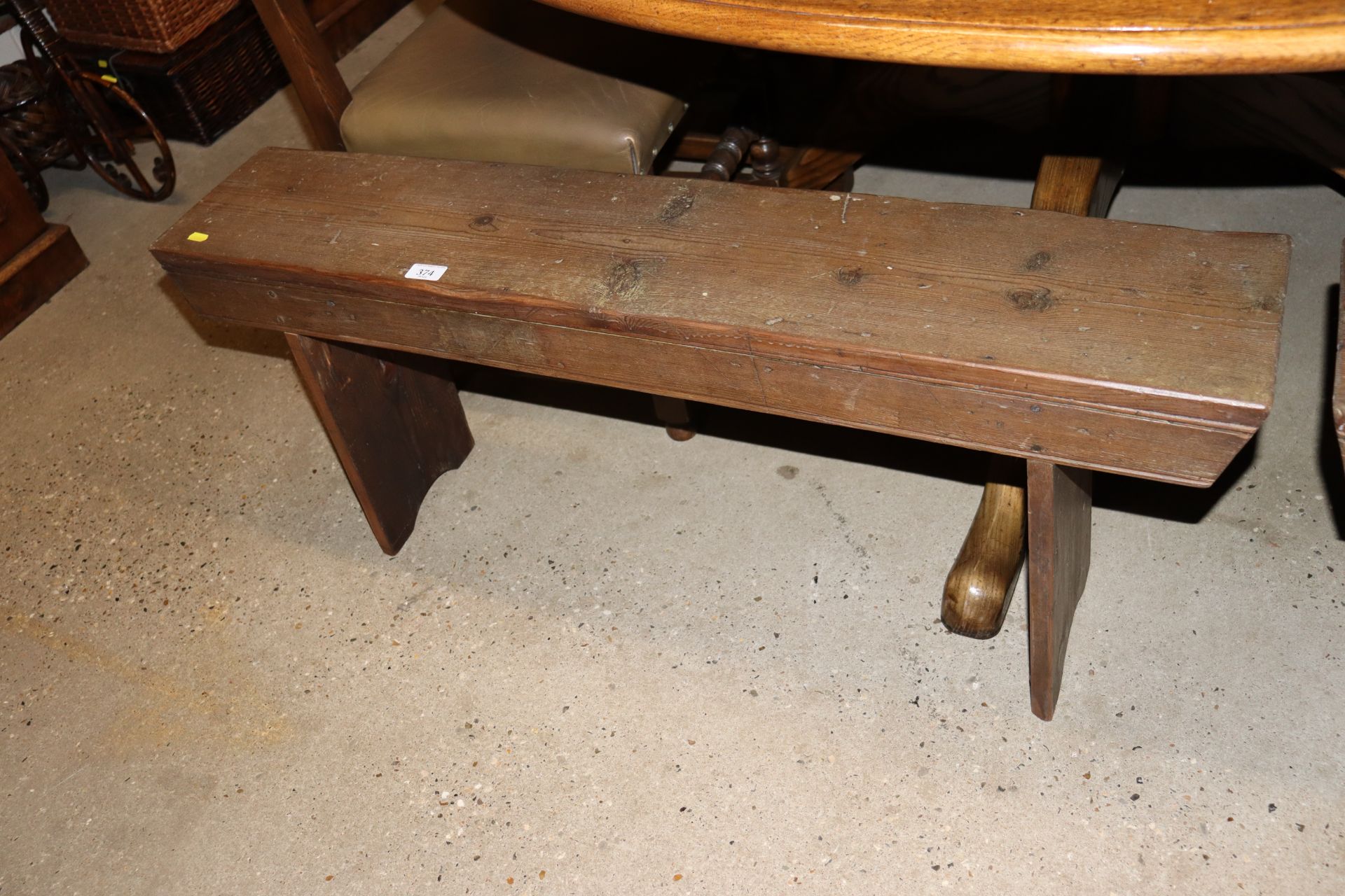 An antique pine bench