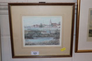 Pencil signed print of Bosham (Portraits of Britai