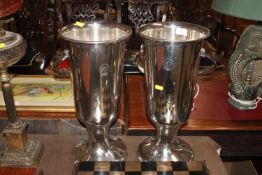 A pair of WMF plated Champagne buckets decorated