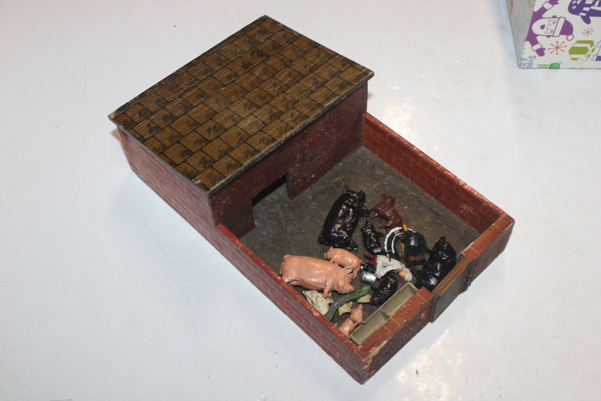 A box containing various farm animals and building - Image 11 of 15