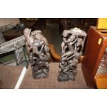 Two African hardwood figure carvings