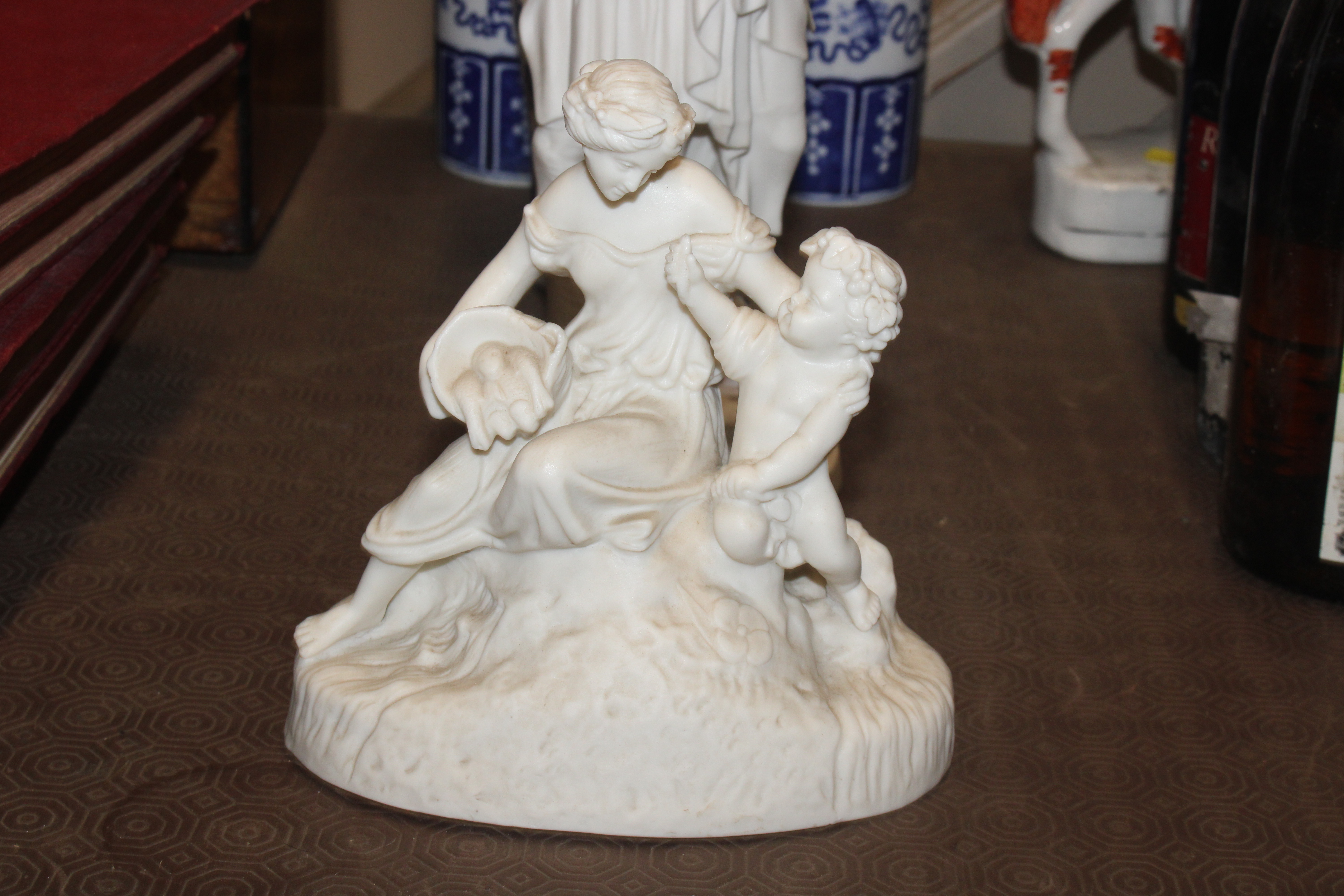A Parian ware figure of a classical maiden; and an - Image 2 of 5