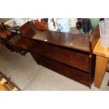 A set of oak open fronted bookshelves