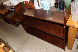 A set of oak open fronted bookshelves