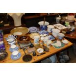 A collection of various decorative china to includ