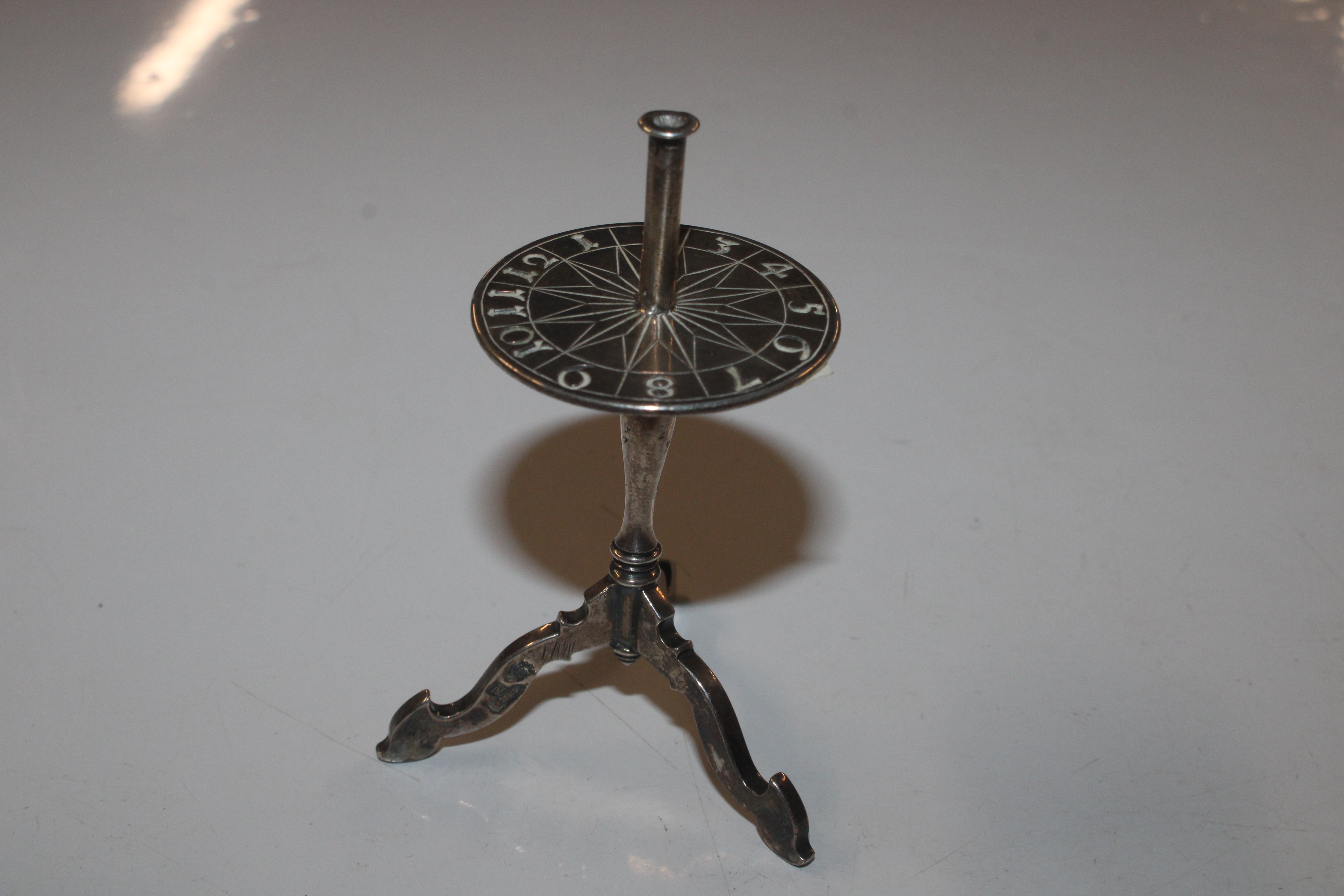 A Dutch silver roulette man, raised on tripod base - Image 10 of 11