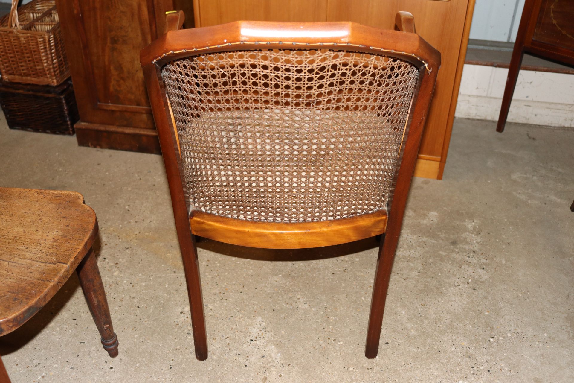 A mahogany cane back elbow chair - Image 3 of 4