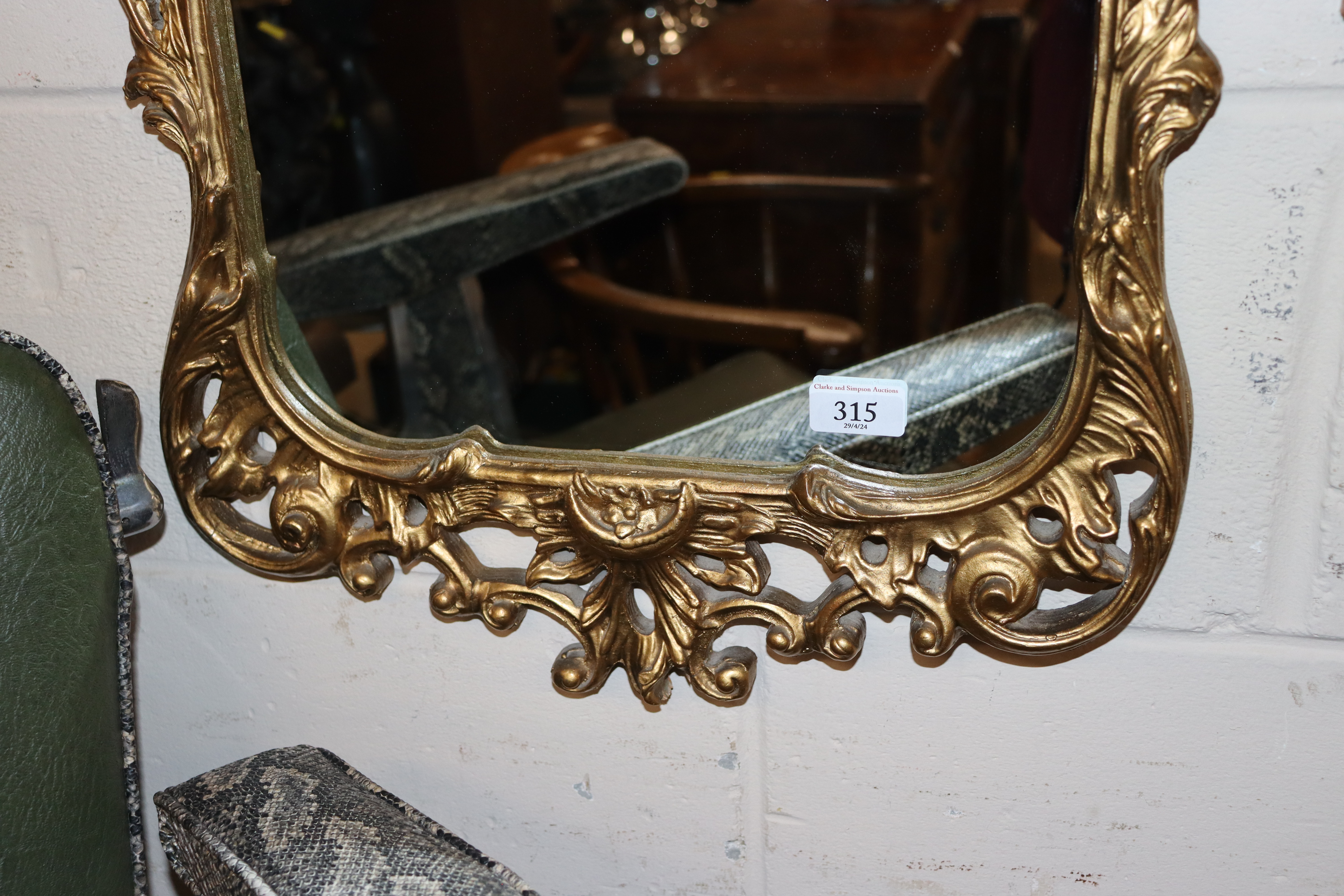 A gilt framed Florentine style wall mirror - Image 3 of 3