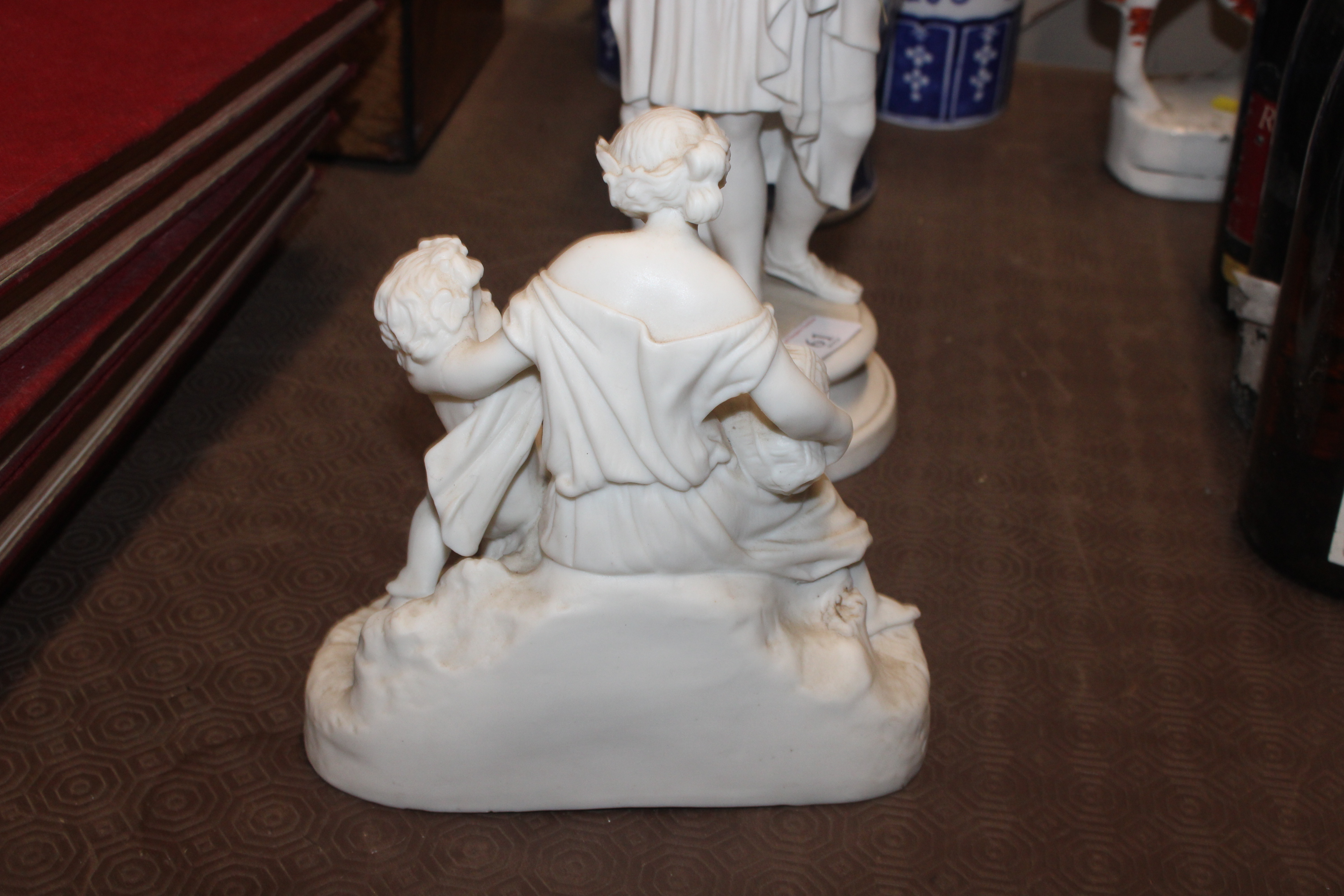 A Parian ware figure of a classical maiden; and an - Image 3 of 5