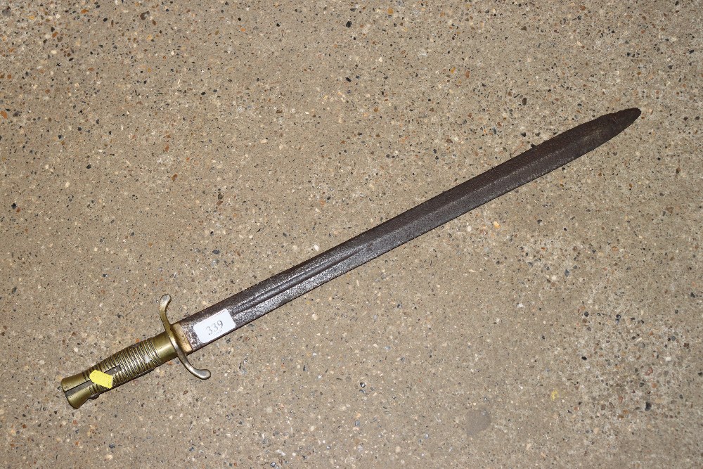 A 19th Century Baker rifle bayonet (no scabbard)